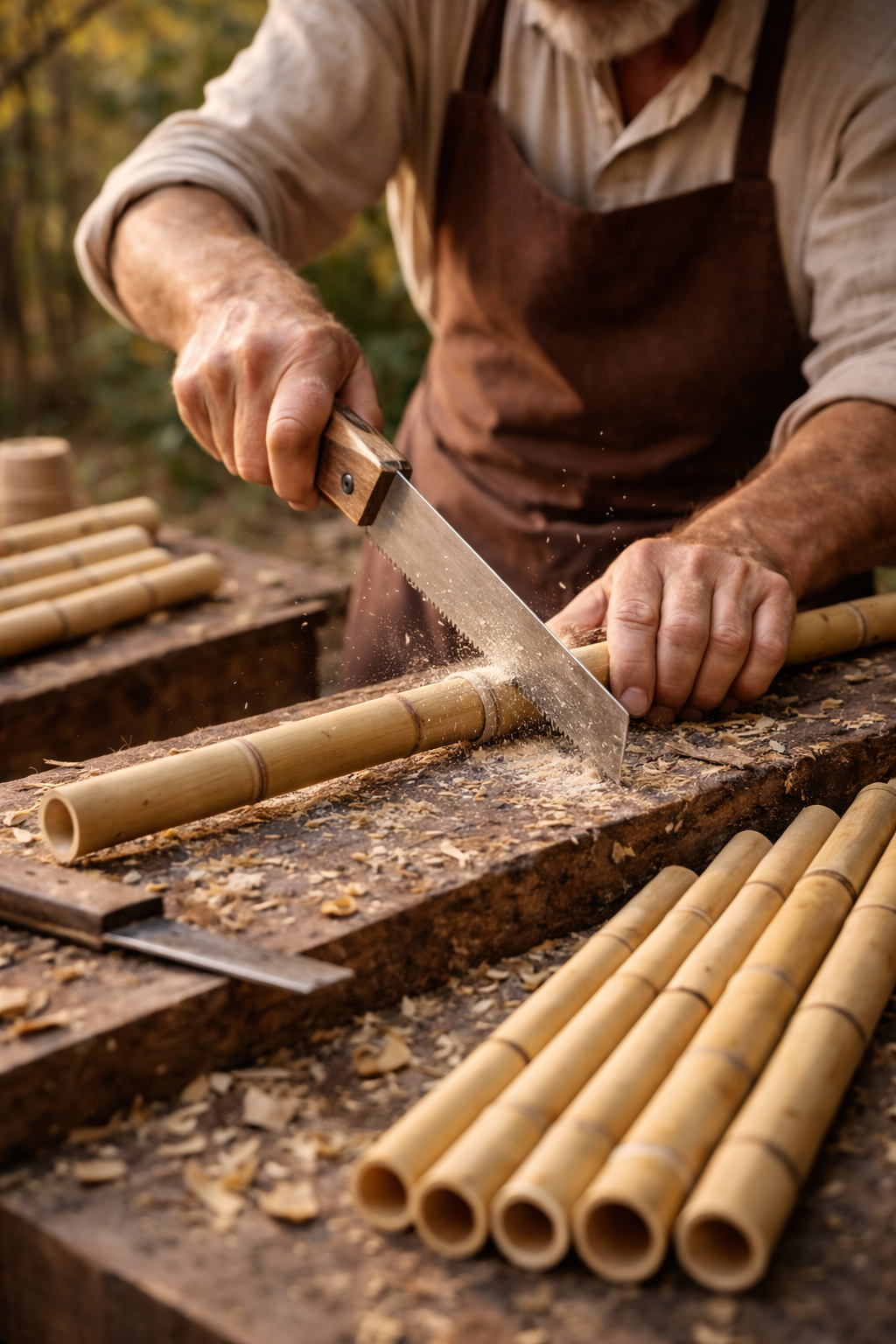 bamboo cutting photo